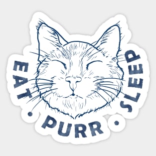 EAT PURR SLEEP Cat Sticker